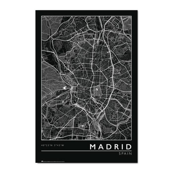 MADRID CITY MAP AFISA 61X91