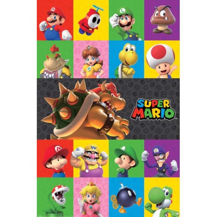 SUPER MARIO CHARACTERS POSTER