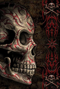 SPIRAL SKULL TATOO